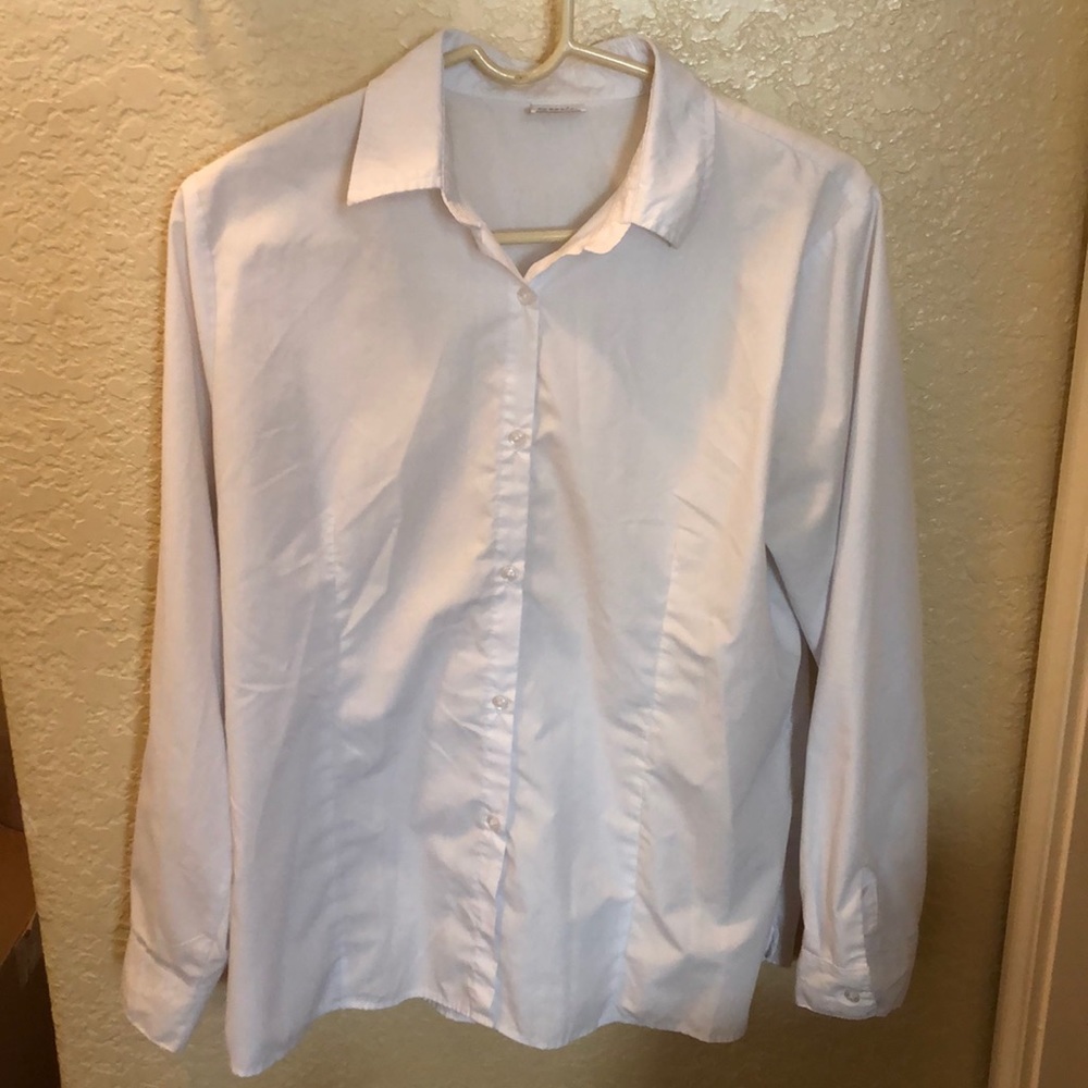 Long sleeve white button down
